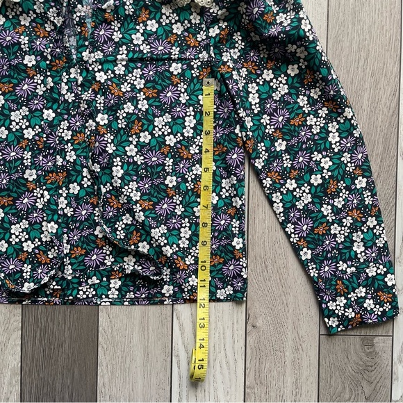 Zara Floral Blouse with Ruffled Collar - Picture 7 of 10